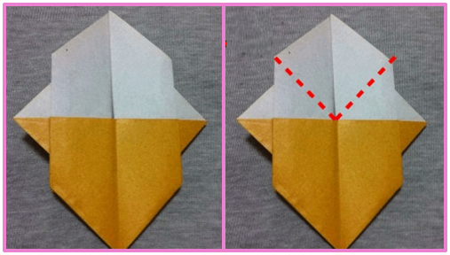 クリスマスオーナメント手作り折り紙　トナカイの折り方7
